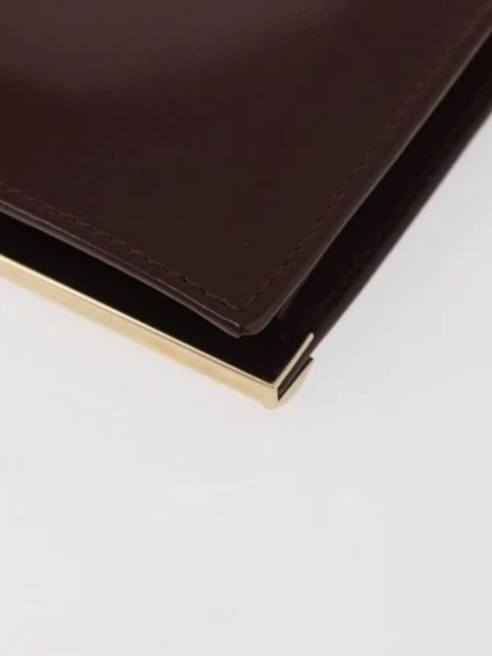 GUCCI Long Wallet Patent leather Brown Gold Auth bs35216 - Picture 15 of 16